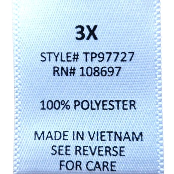 SWEETRAIN Plus Size Short Sleeve Tie Front Button Front Blouse 3X NWOT - Picture 10 of 13